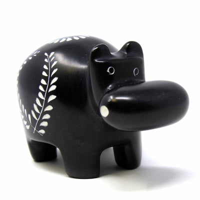 Single Soapstone Hippos - Large 4-inch