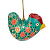 Handpainted Rooster Ornament Recycled Paper Mache