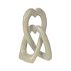 Soapstone Heart Eternal Love Knot Sculpture. 6 inch