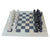 Soapstone Hand-Carved Chess Set - African Maasai Tribe Pieces - Grey/Natural Stone