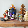 Rainbow Hand-stitched Felt Nativity Set,12 Piece Set with Storage Barn