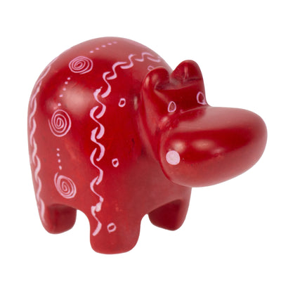 Single Soapstone Hippos - Large 4-inch