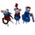 Handfelted Christmas Mice Collectible Figurines, Set of 3