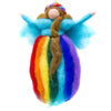 Rainbow Fairy Blue Wings Handmade Felt Ornament