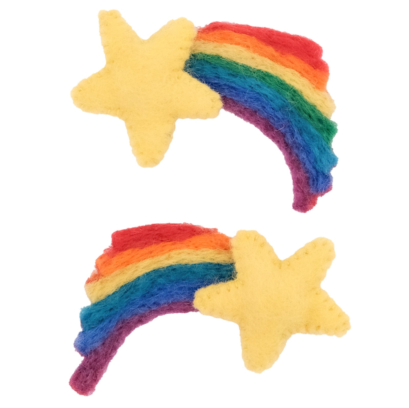 Rainbow Handmade Felt Hair Clips