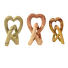 Soapstone Heart Eternal Love Knot Sculpture. 6 inch