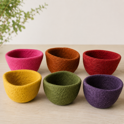 Handmade Felt Keepsake Bowl- Autumn Color Options