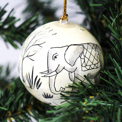 Handpainted Ornament Elephant - Pack of 3