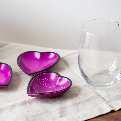 Single Soapstone Heart Bowls - Small 3.5-inch - Modern Decor