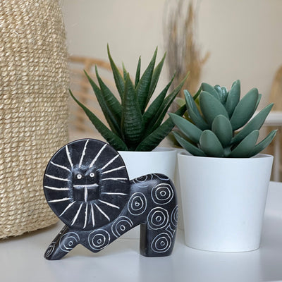 2-Piece Set - Soapstone Lions - Yin Yang