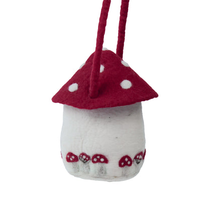 Felt Mushroom Bucket Shoulder Bag