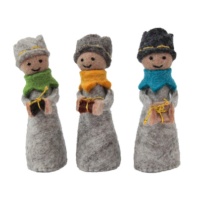 Rainbow Hand-stitched Felt Nativity Set,12 Piece Set with Storage Barn