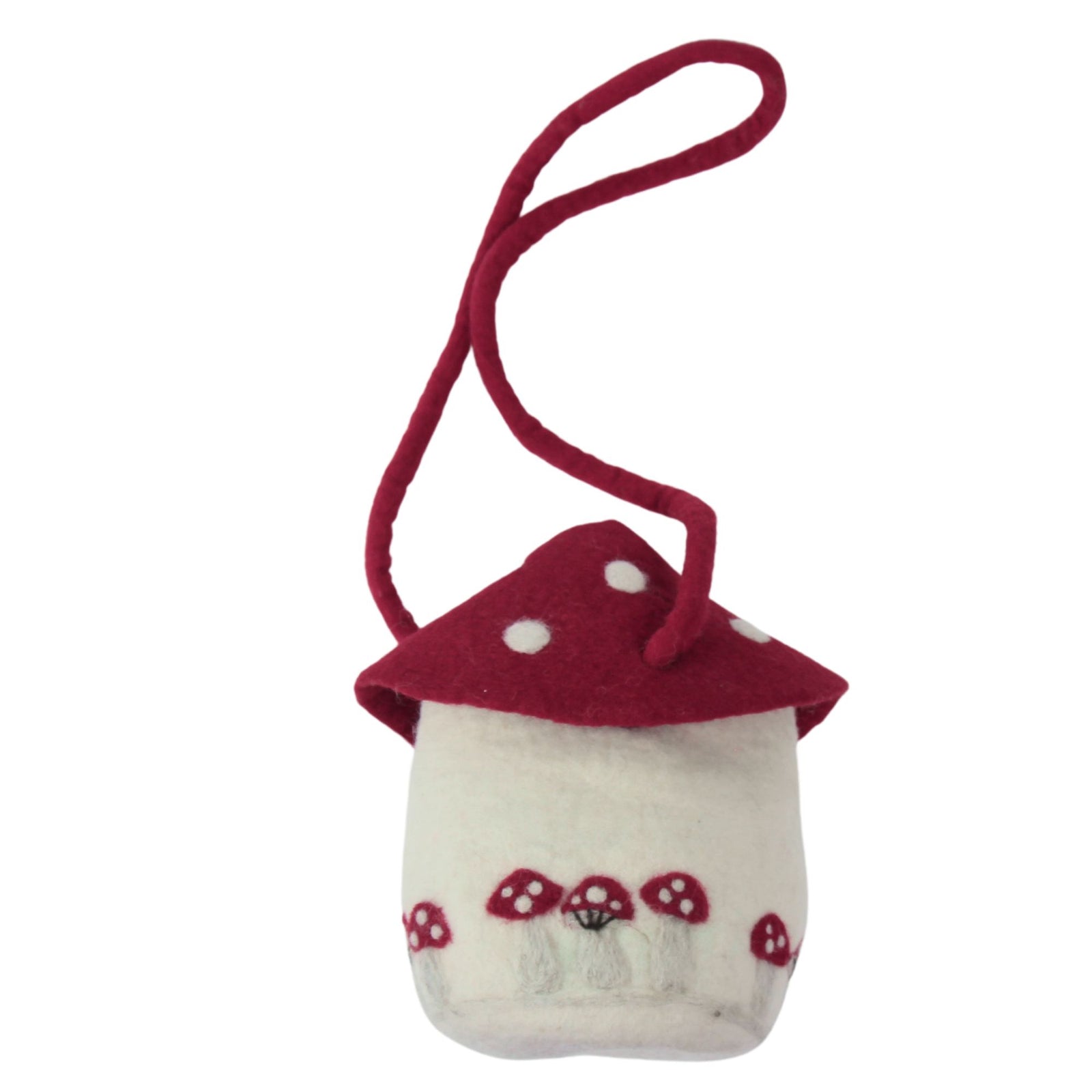 Felt Mushroom Bucket Shoulder Bag