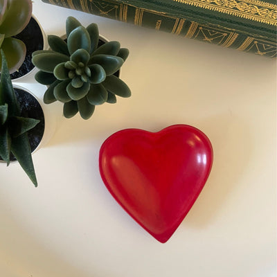 Single Soapstone Heart Bowls - Small 3.5-inch - Modern Decor