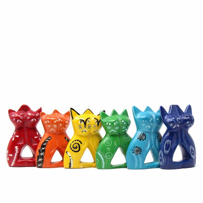 Single Soapstone Lovey Cats - 4 -inch