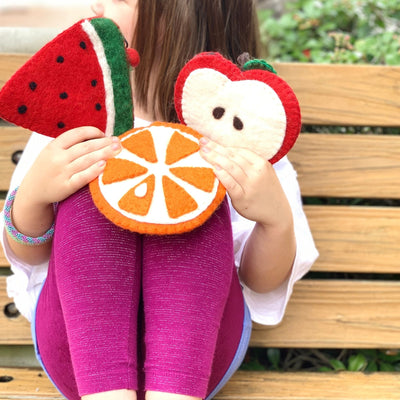Orange Slice Felt Coin Purse