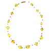 Floating Stone and Maasai Bead Necklace, Yellow