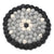 Black & Grey Flower Felt Ball Trivet