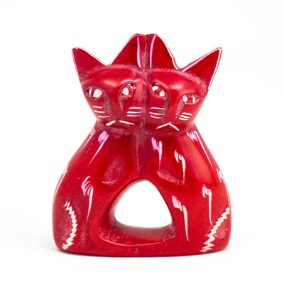 Single Soapstone Lovey Cats - 4 -inch