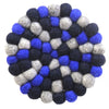 Third Eye Chakra Indigo Felt Ball Trivet