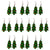 Set of 10 Painted Tin Christmas Tree Earrings