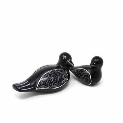 2-Piece Set - Soapstone Black Birds - Big & Little