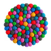 Felt Ball Trivet: Round, Kaleidoscope