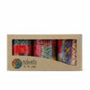 Hand-Painted Votive Candles, Boxed Set of 3 (Indabuko Design)