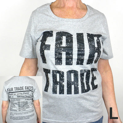 White Fitted Tee Shirt FT Front - FT Facts on Back - Small