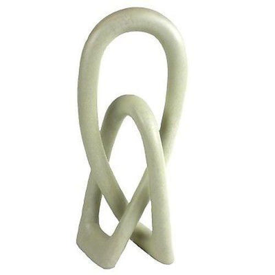 Lover's Knot Soapstone Sculpture, Natural Stone