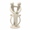 Single Soapstone Family Sculptures - 8-inch - Natural Stone