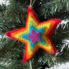 STAR Burst Rainbow Handmade Felt Ornament
