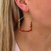 Hand-Cut Carnelian Stone Geometric Earrings, PACK OF 3