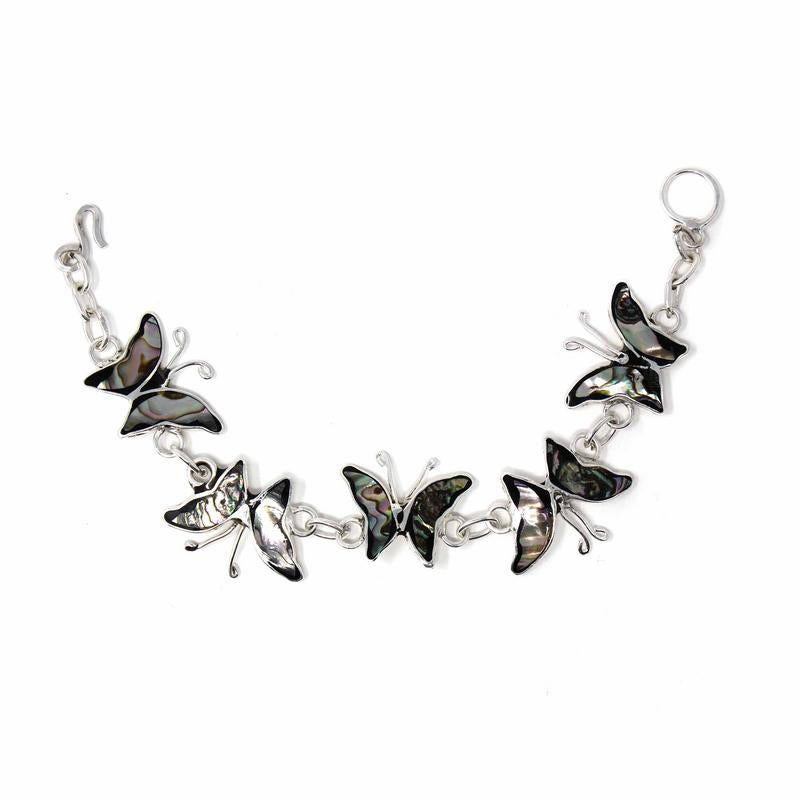 Abalone Butterflies Link Bracelet