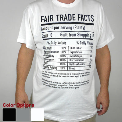 Black Tee Shirt FT Facts on Front - Unisex Medium