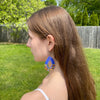 PACK OF 5 -Maasai Bead Blue and Multicolor Teardrop Earrings