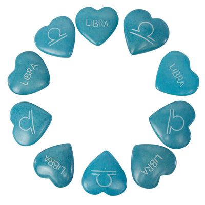 10-Pack - Soapstone Zodiac Hearts - Libra