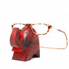 Elephant Eyeglass Stand in Red Wash - Pack of 3