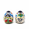 Encantada Handmade Pottery Salt & Pepper Shakers, Dots & Flowers