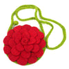 Rose Felt Shoulder Bag, Red