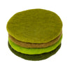 Handmade Felt Macaroon Coasters, Set of 4: Avocado