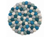 Ice Blue Felt Ball Trivet