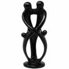 Single Soapstone Family Sculptures - 8-inch - Black Finish
