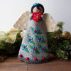 Christmas Tree Topper or Tabletop Decor, Angel Topper Turquoise - 11 inch Tall