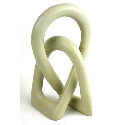 Lover's Knot Soapstone Sculpture, Natural Stone