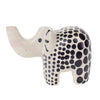 SINGLE ONE COLOR- Soapstone Elephant - Medium 2.5 - 3 inch - Black Accents