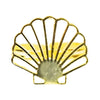 Shell Design Adjustable Brass Ring, Golden Hue, PACK OF 3