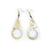 Teardrop Dangle Horn Earrings, Light Hue