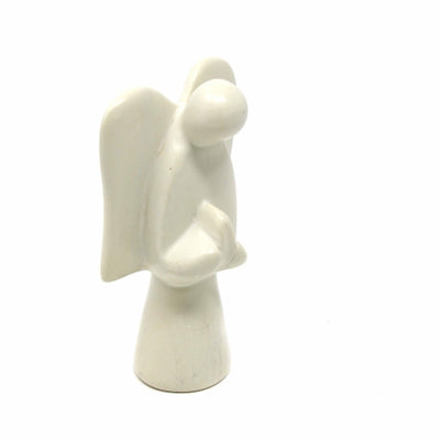 Soapstone Angel Sculpture - Natural Stone