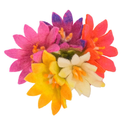 PACK OF 10- Handmade Felt Flower Bouquets